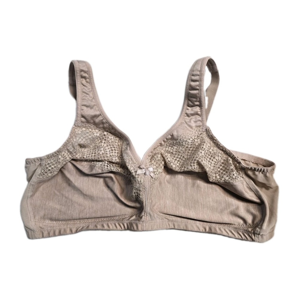 Glamorise Wireless‎ Beige Women's Bra 50 D  Comfort Straps